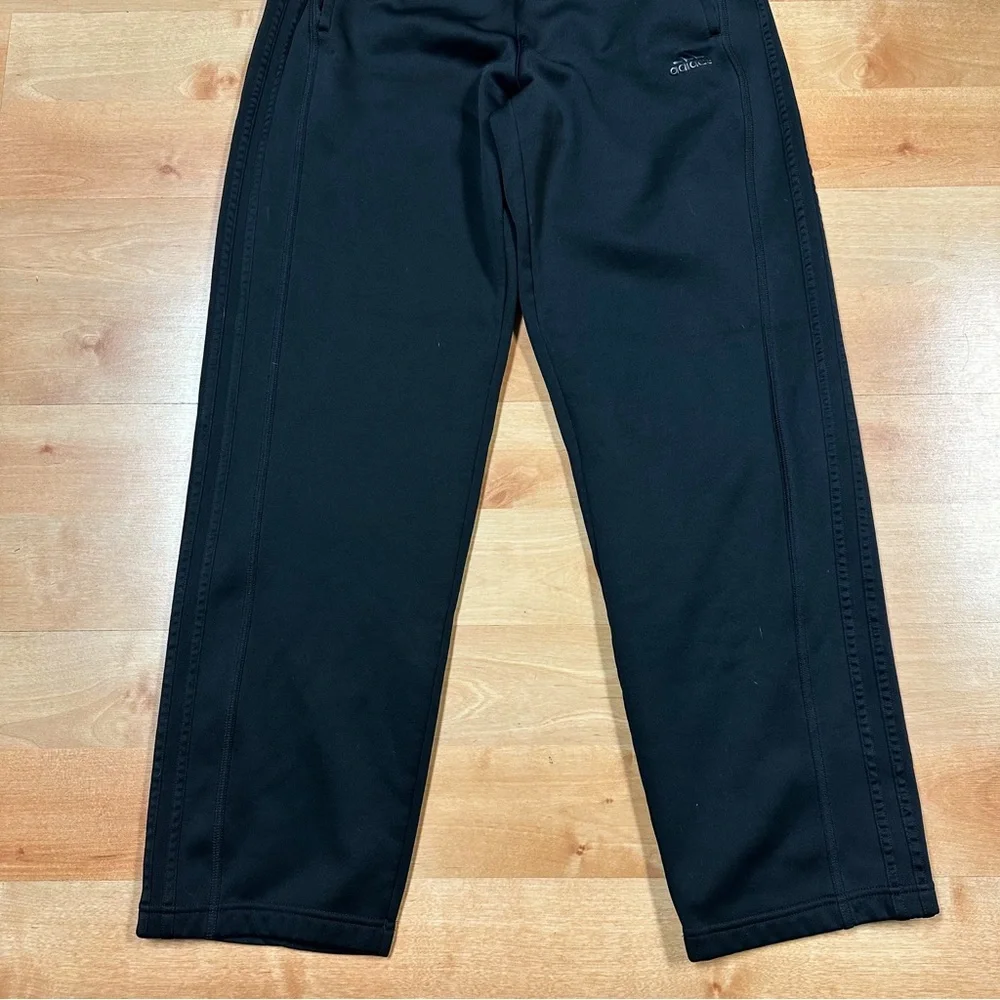 Adidas Black Straight Leg Climawarm Fleece Lined Sweatpants Mens Size L